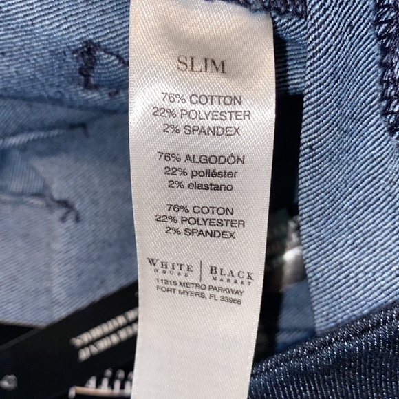 White House Black Market Slim Dark Wash Pull on Jeans - Picture 11 of 13